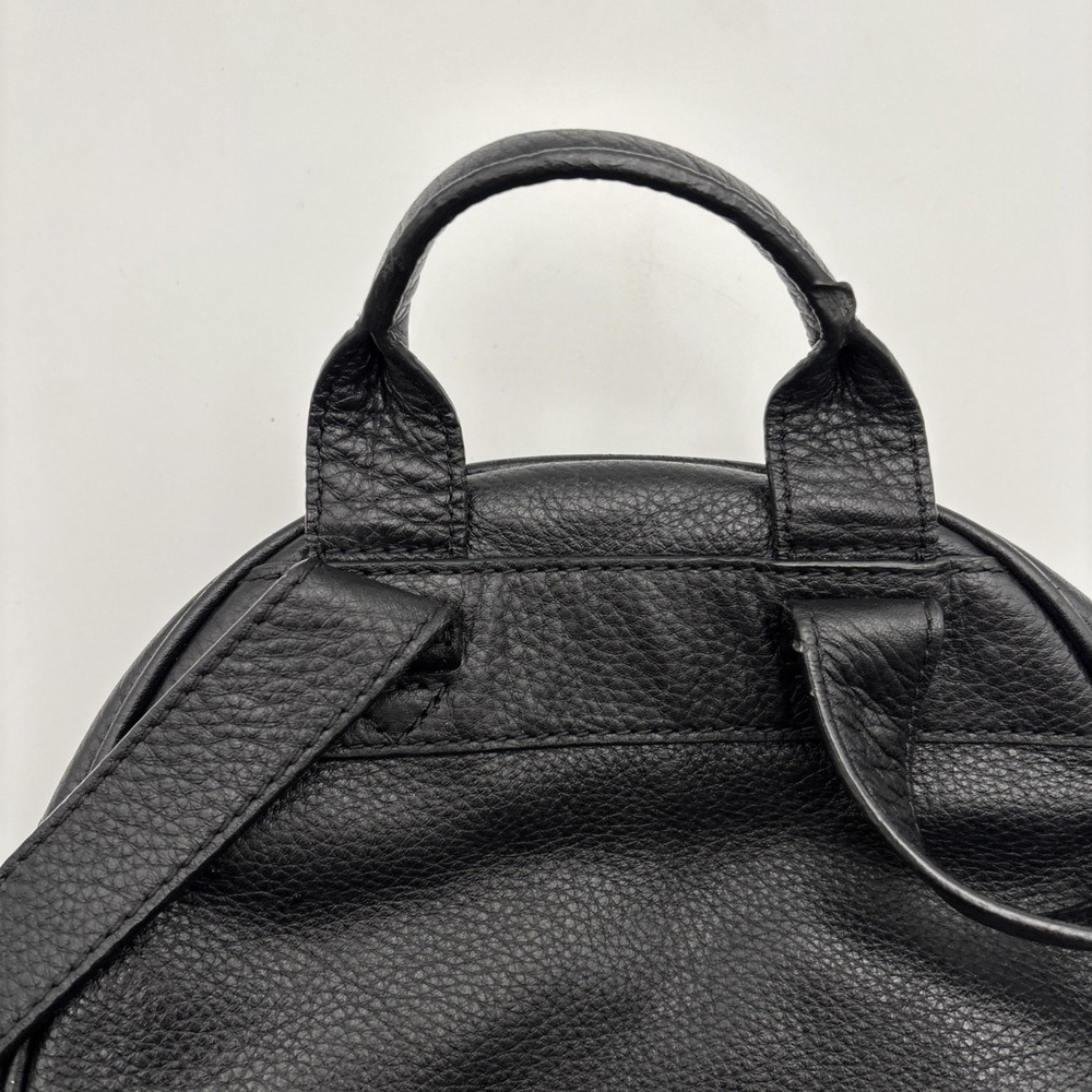 Michael Kors Abbey Black Pebbled Leather Medium Studded Backpack EUC - Picture 10 of 12